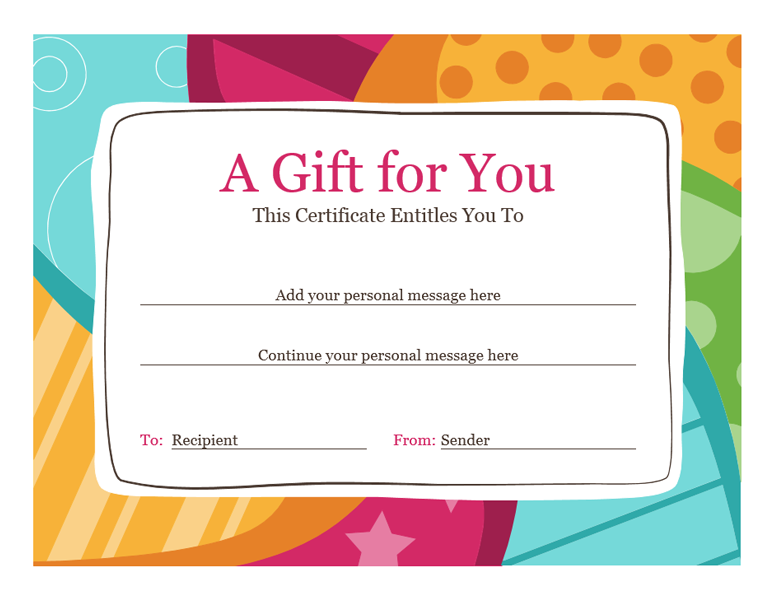 Download gift certificate template machine